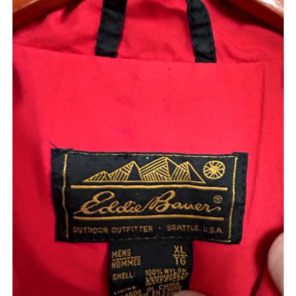 Vintage Eddie Bauer Goretex Jacket XL Red Windbreaker 90s Outdoor Gorpcore Fall - Picture 5 of 16